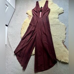 ALTAR’d state chocolate brown jumpsuit medium hand dyed